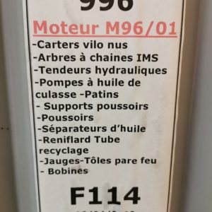 PIÈCES MOTEUR M96/01 PORSCHE 996 / N°5630