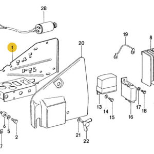PLATINE PORTE FUSIBLES PORSCHE 911 / 91161010300 / N°2562