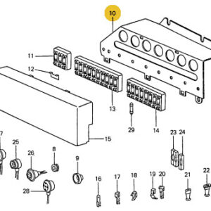 PLATINE PORTE FUSIBLES ET RELAIS PORSCHE 911 / 91161219700 / N°2563