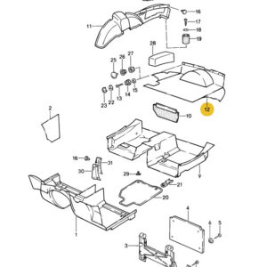 MOQUETTE DE COFFRE PORSCHE 944 / 944555063031DR / N°2520