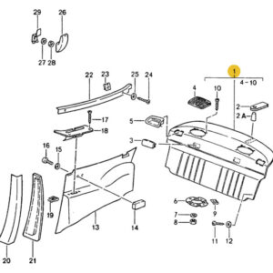 PLAGE ARRIÈRE DE PORSCHE 964 TARGA / 9645552454805T/ N°2398