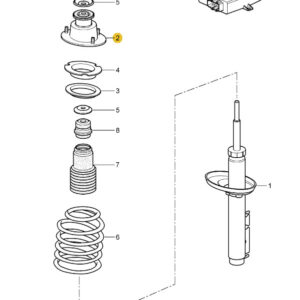 COUPELLE AMORTISSEURS AR PORSCHE BOXSTER / 98733305900 / N°2622