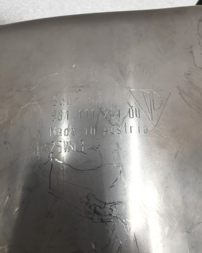 SORTIE ÉCHAPPEMENT PORSCHE 981 / 98111126100 / N°6219