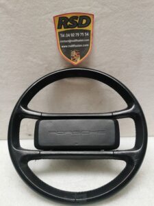 VOLANT DE DIRECTION CUIR NOIR PORSCHE 964 / 964347084001AJ / N°6193