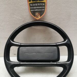 VOLANT DE DIRECTION CUIR NOIR PORSCHE 964 / 964347084001AJ / N°6193