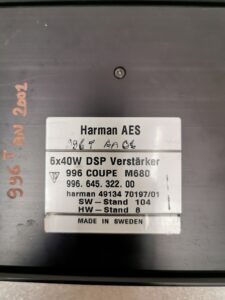 AMPLIFICATEUR RADIO PORSCHE 996 / 99664532201 / N°6252