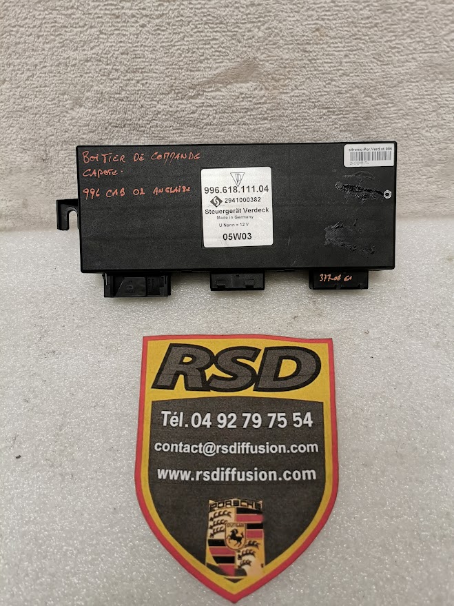 CALCULATEUR ÉLECTRONIQUE COMMANDE DE CAPOTE PORSCHE 996 CABRIOLET / 99661811104 / N°6284