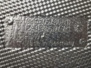 CADRE DE FIXATION AVEC PARE-CHALEUR PORSCHE 996 4S / 99650563102 / 99650563202 / N°6291