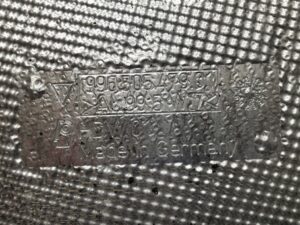 CADRE DE FIXATION AVEC PARE-CHALEUR PORSCHE 996 4S / 99650563102 / 99650563202 / N°6291