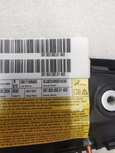 AIRBAG SIÈGE AVANT PORSCHE 997-1 / 99780308201A03 / 99780308203A03 / N°6343