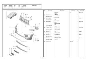 BECQUET AVANT NOIR PORSCHE MACAN 95B / 95B807061B / N°6362