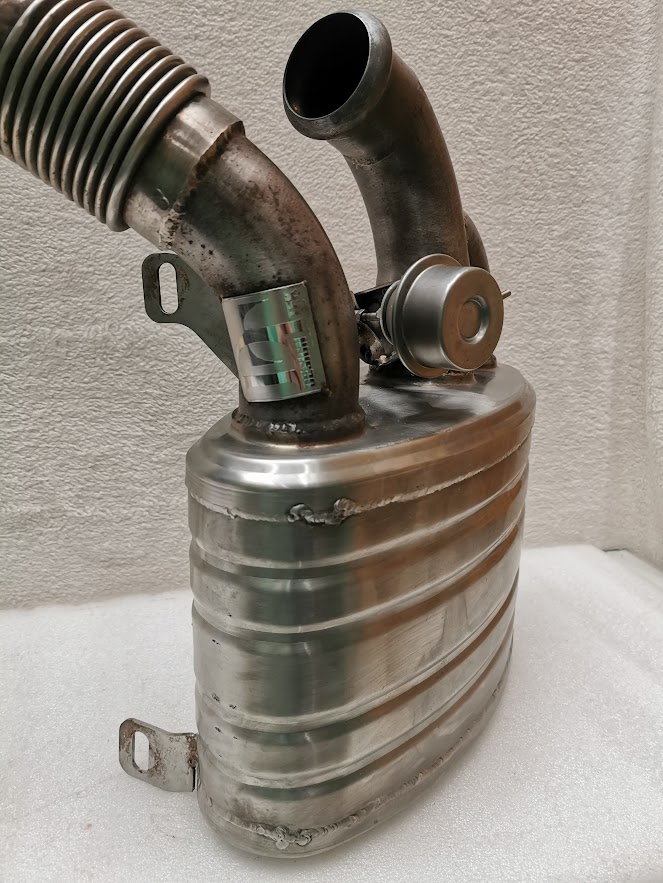Paire de silencieux inox avec valves Porsche 996