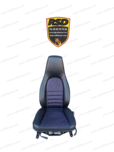 SIÈGE AVANT DROIT ET GAUCHE A RESTAURER SIMILI CUIR TISSU NOIR PORSCHE/ DOSSIER ARRIÈRE GAUCHE ET DROIT AVEC ASSISE