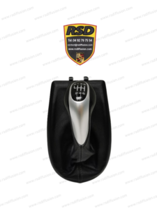 POMMEAU DE LEVIER 6 VITESSES CUIR NOIR ARGENT ORIGINE PORSCHE 996 4S 996 996T 986/ 99642407505