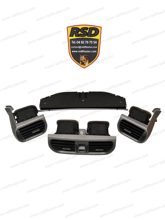 BUSE CENTRALE GRIS VOLCAN SUR TABLEAU DE BORD ORIGINE PORSCHE 997 997-2 997T GT3-2/ 99755214109D07