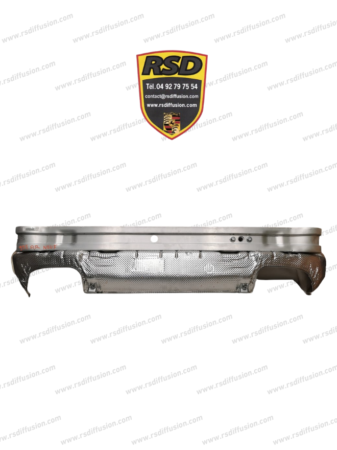 SUPPORT ALU DE PARE CHOC ARRIÈRE COMPLET AVEC PARE CHALEUR ORIGINE PORSCHE 997 PHASE 2/ 99750512112